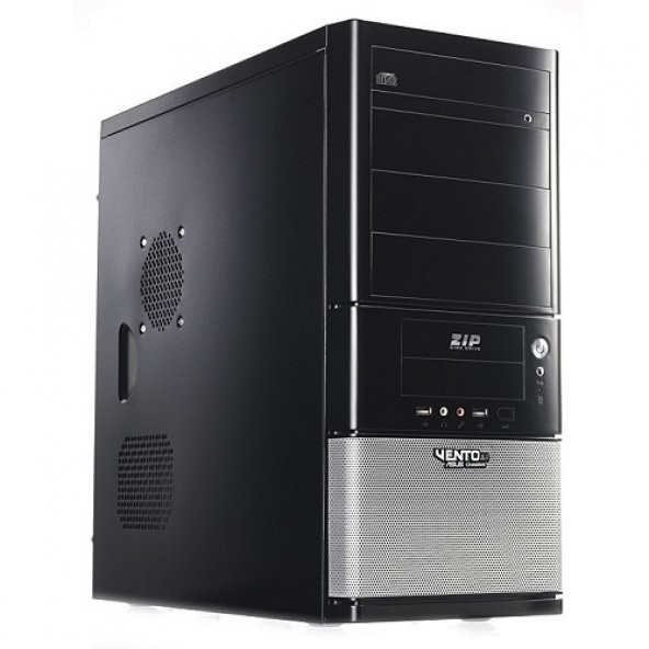ASUS mid Tower 350W Vento TAK61 ATX PC Kasası Siyah Gümüş