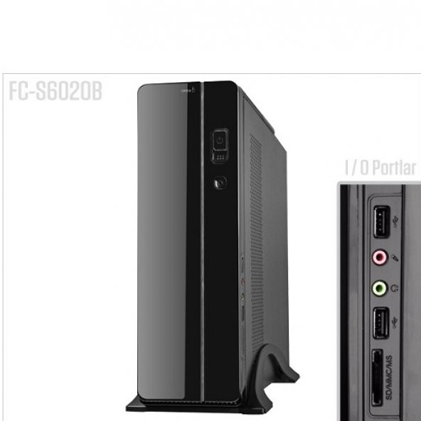 FRISBY Slim 300W FC-S6020B ATX PC Kasası Parlak Siyah