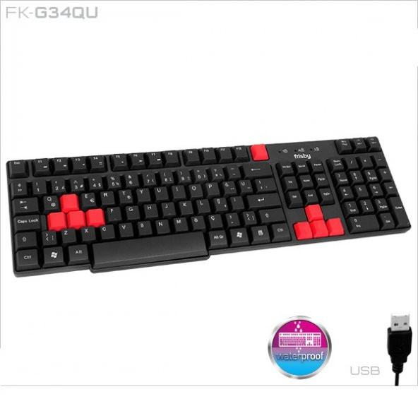 FRISBY FK-G34QU USB Q Trk Siyah Gaming Klavye