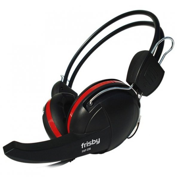 FRISBY FHP-235 Stereo 3.5mm Jack Siyah/Kırmızı Mikrofonlu Kulaklı
