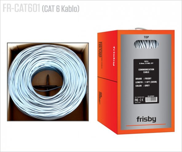 FRISBY CAT6 Utp 23AWG 305m Kablo CAT601