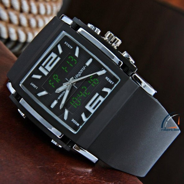 Vegans Erkek Kol Saati Dağcı Spor Dijital Analog İri Model - 9