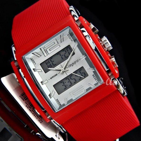 Vegans Erkek Kol Saati Dağcı Spor Dijital Analog İri Model - 12