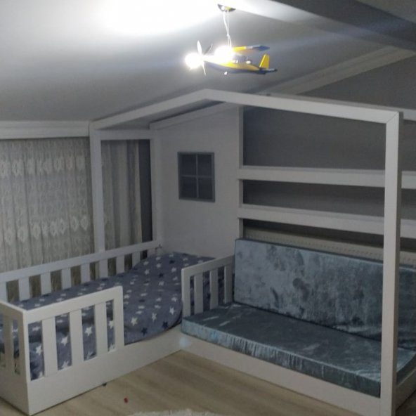 Montessori yatak BEYAZ sitil genc odası en uygun fiyata