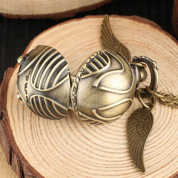 HARRY POTTER GOLDEN SNITCH WINGS MELEK KANAT SAAT CEP SAATİ KOLYE - 5