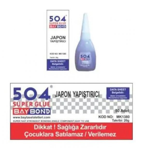 Baybond 504 Super Glue Japon Yapıştırıcı 20gr - 2