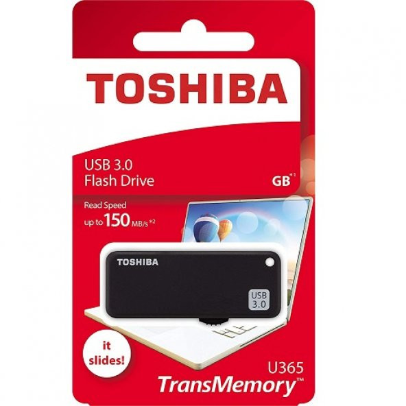 64GB TOSHIBA USB 3.0 Yamabiko THN-U365K0640E4 150mb/s Siyah Taşın