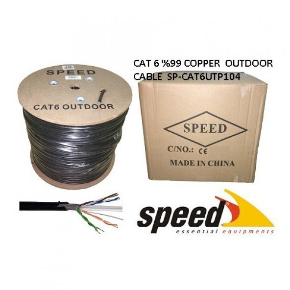 SPEED Premium Cat6 Utp LSZH 23AWG 305m 99 Bakır Outdoor Kablo (D