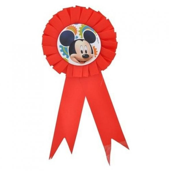 Mickey Mouse Parti Konsepti Doğum Günü Çocuğu Yaka Rozeti