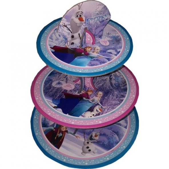 Tahtakale Toptancısı 3 Katlı Karton Cupcake Standı Frozen Temalı