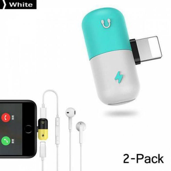 iPhone 7 - 8 - X Plus Kulaklık Şarj Giriş Adaptörü Çoklayıcı
