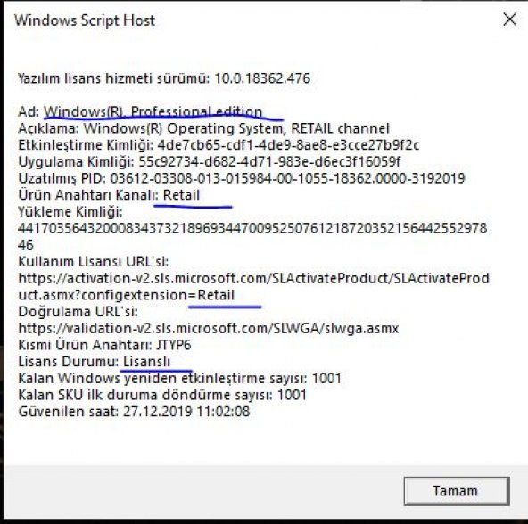 Windows 10 Pro. + Microsoft Office 2019 Pro. Lisans Anahtarı - RETAİL KEYLER (KAMPANYALI ÜRÜN) - 2