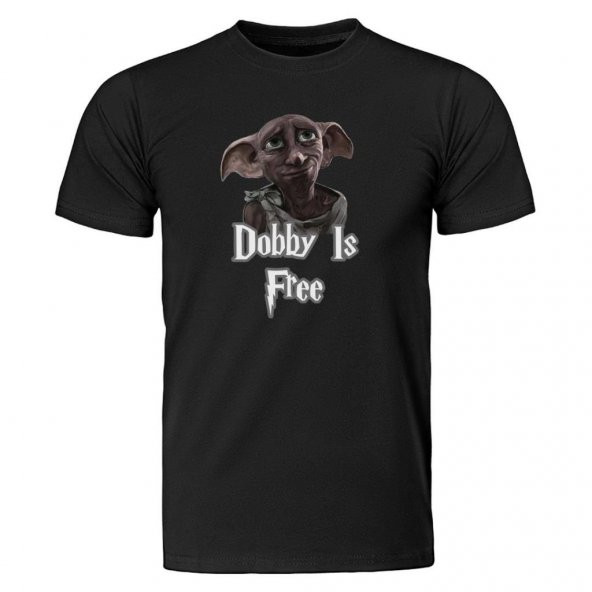 Harry Potter Free Dobby Siyah Tişört Unisex - 2