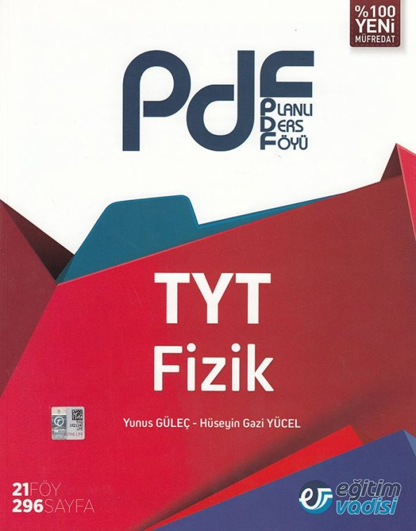 TYT Fizik PDF Planlı Ders Föyü Eğitim Vadisi Yayınları