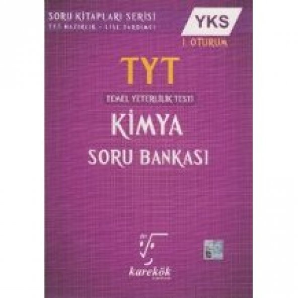 YKS TYT 1. Oturum Kimya Soru Bankası Karekök Yayınları