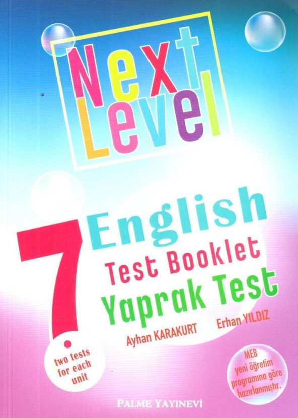 7. Sınıf Next Level English Practice Test Booklet Palme Yayınları