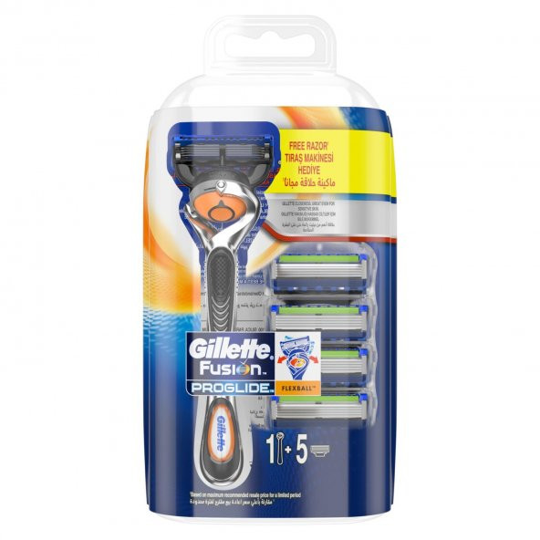 Gillette Fusion ProGlide FlexBall Tıraş Makinesi + 5li Tıraş Bıç