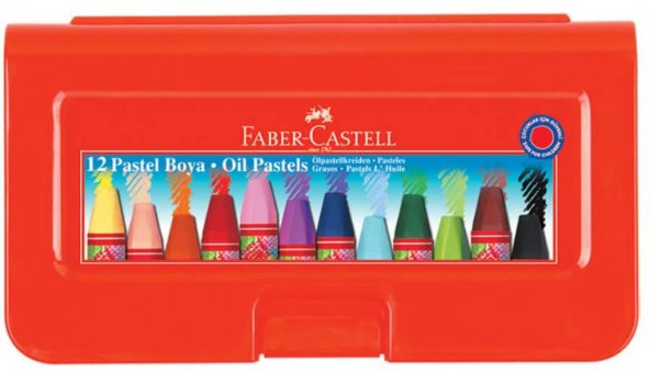 Faber Castell 125112 Altıgen Pastel Plastik Kutu 12'li