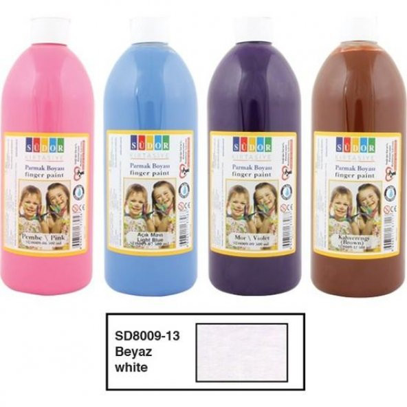 SUDOR PARMAK BOYASI 500ML BEYAZ (8009-13) - 2