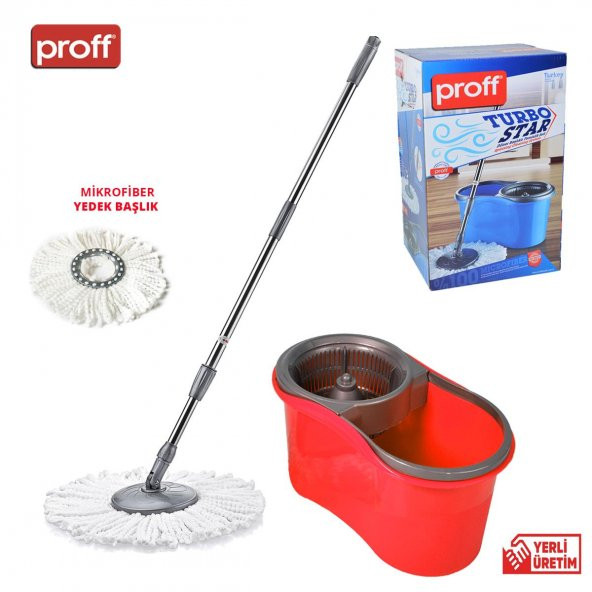 Proff Turbo Star Döner Başlıklı Temizlik Seti, Vileda, Paspas Mop - 2