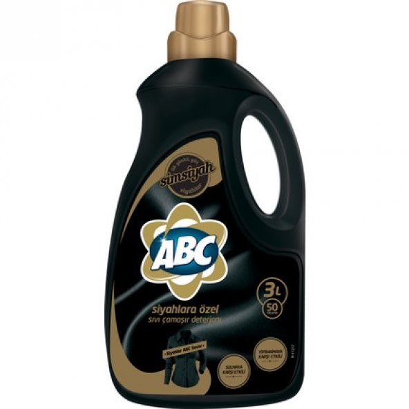 Abc Sıvı Çamaşır Deterjanı 3 Litre Siyahlara Özel 50 Yıkama