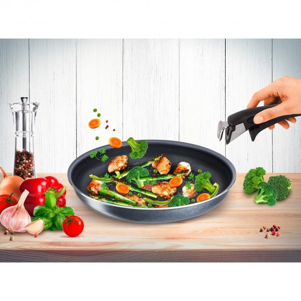 Tefal Ingenio Elegance 4 Parça Küçük Titanium Tava ve Tencere Seti - 5