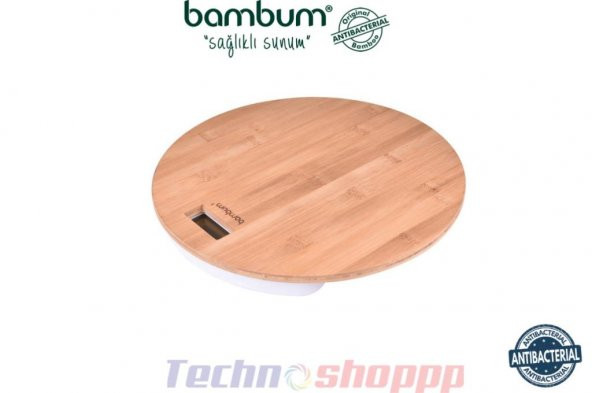 Bambum Slim Dijital   Banyo Tartısı-Yuvarlak