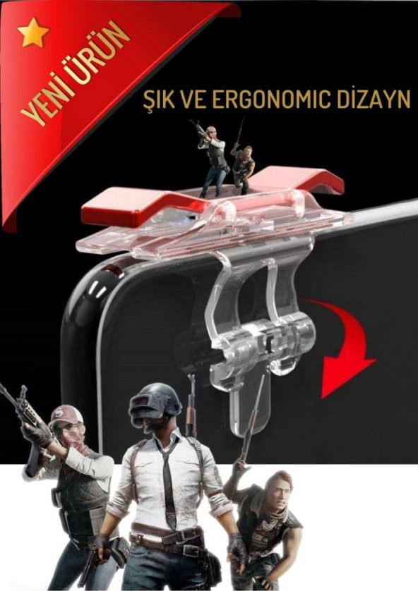 ŞOK ŞOK ŞOK ! 3 ADET YÜKSEK VERSİYON PUBG Ateş Tetik Düğmesi - 4