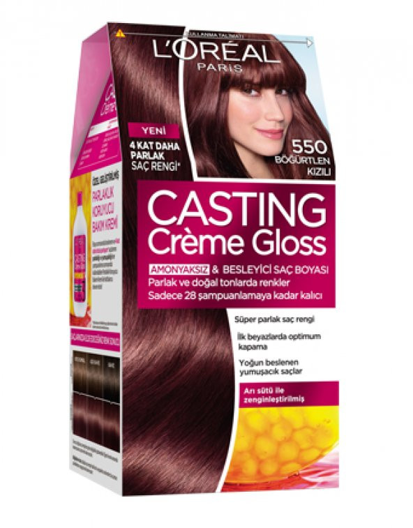 Loreal Casting Creme Gloss Saç Boyası 550 Böğürtlen Kızılı