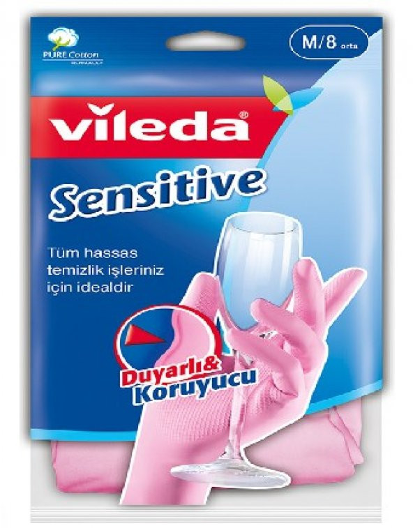 Vileda Sensitive ( Candy Pink ) Küçük Boy Eldiven