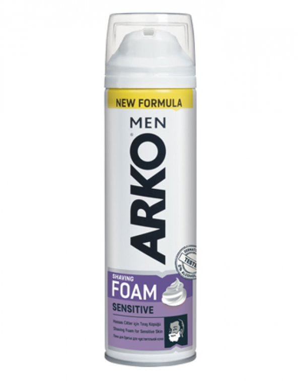 Arko Men Tıraş Köpüğü Sensitive Hassas Ciltler için 200 ml