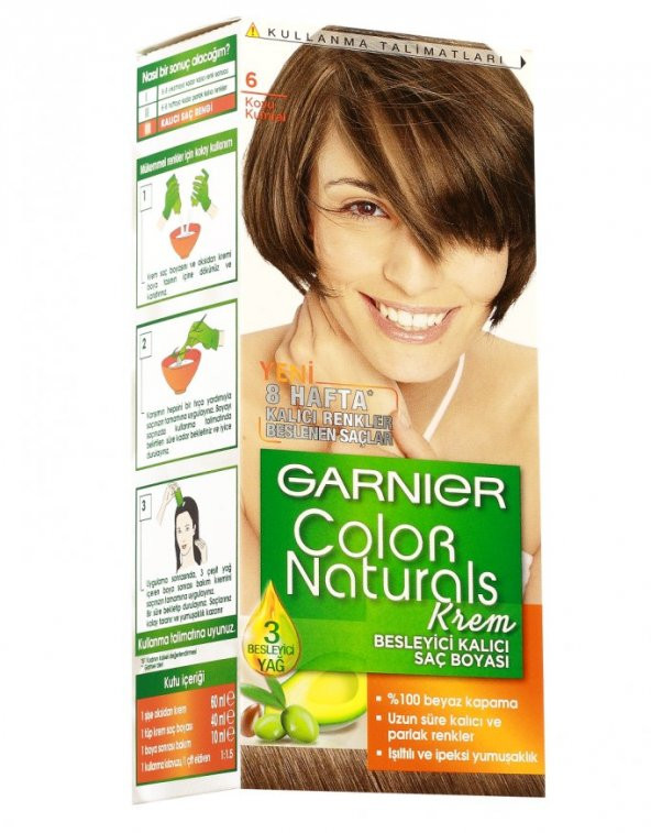 Garnier Color Naturals Saç Boyası No:6 Koyu Kumral