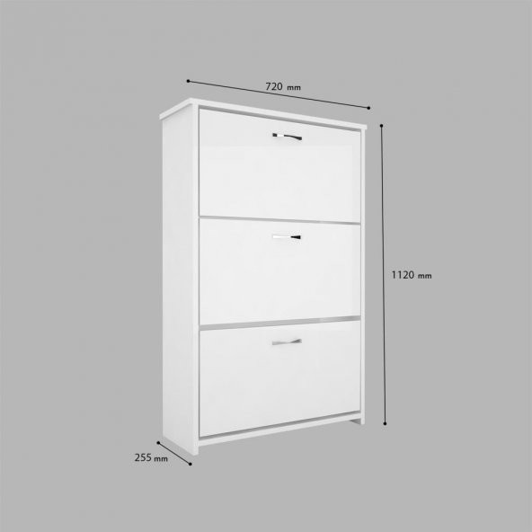 Alkur home line Ayakkabılık Düşer Kapak 18 çift ayakkabı, terlik - 3