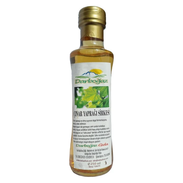 Darboğaz Çınar Yaprağı Sirkesi 250 ml e