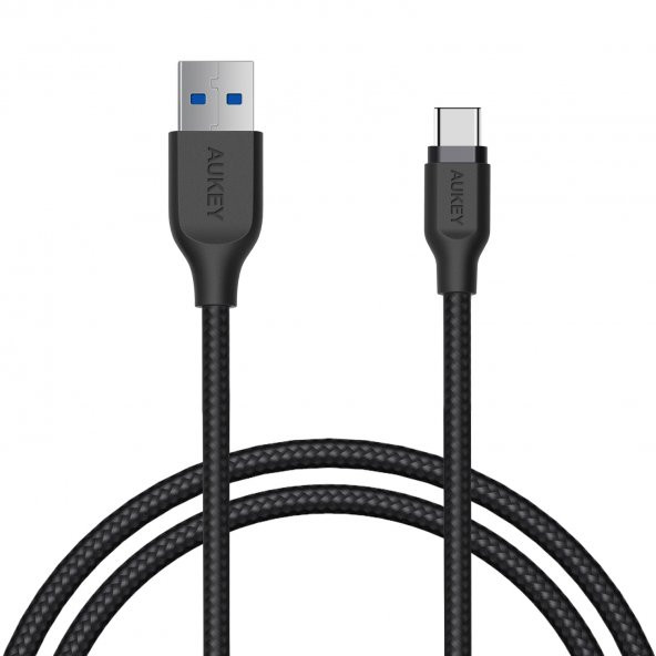AUKEY CB-AC1  3.1 USB A to USB C Kablosu Nylon Örgülü (1.2mt) - 3