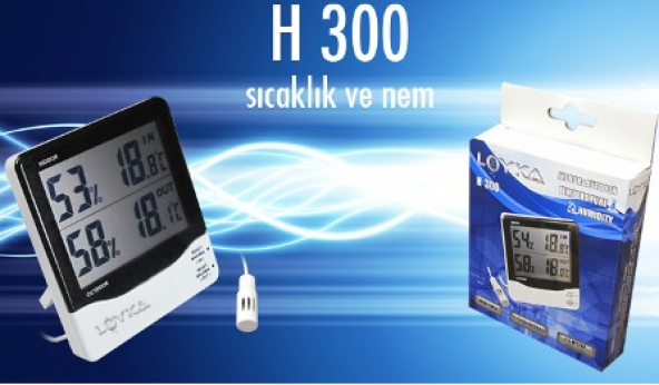 LOYKA H300 İç ve Dış Ortam Sıcaklık ve Nem Ölçer