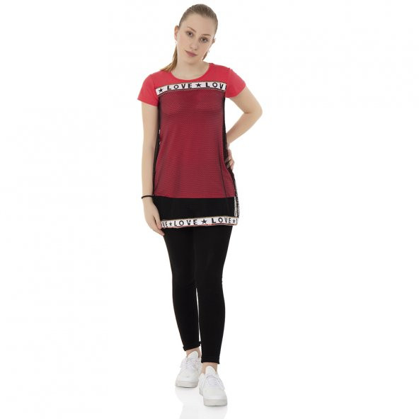 Toontoy Kız Çocuk Elbise Fileli Love Nakış - 7