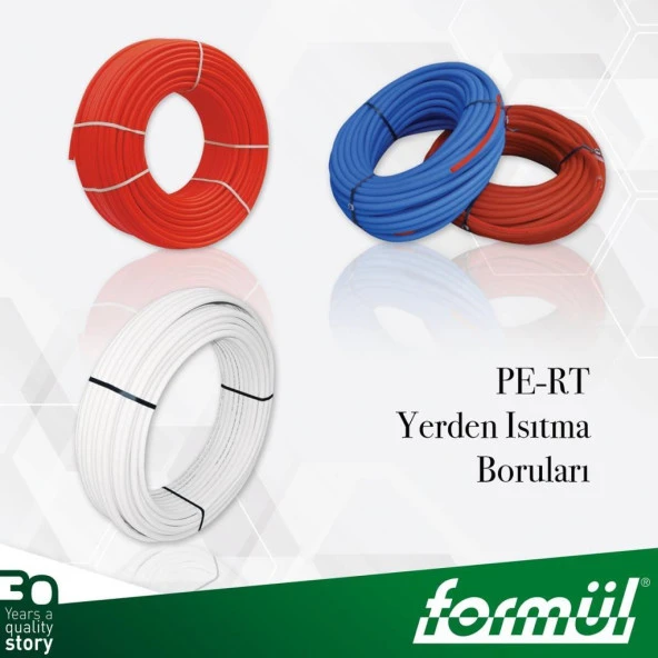 Formül Süper Mobil Boru 16x2 mm Bariyersiz Kılıflı Kırmızı PE-RT