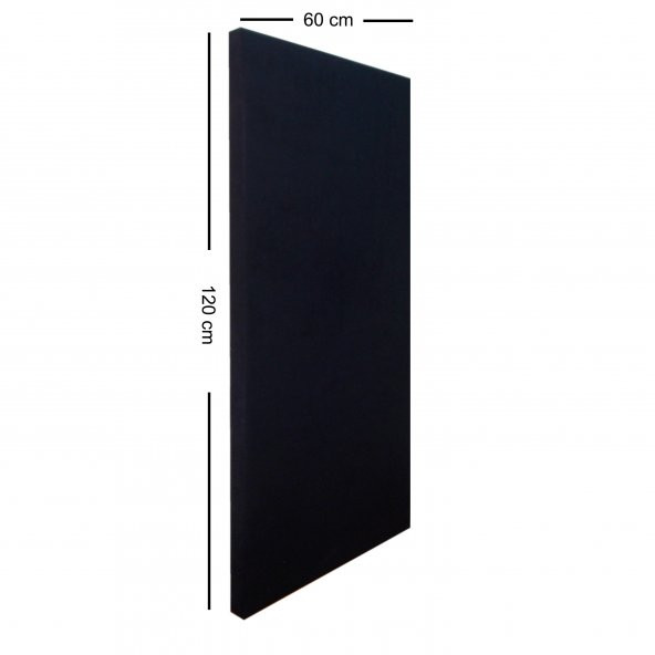 Kumaş Kaplı Akustik Sünger Panel 4 cm Siyah 60x120 cm