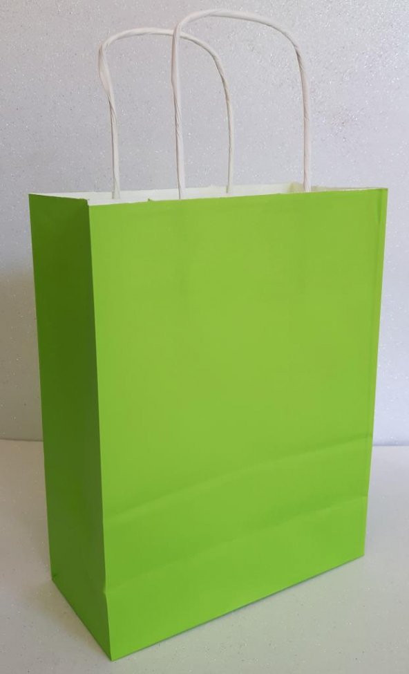 KRAFT KAĞIT ÇANTA YEŞİL 25CM X 30CM - 1 ADET