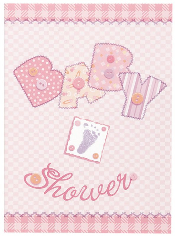 BABY SHOWER DAVETİYE PEMBE 8Lİ