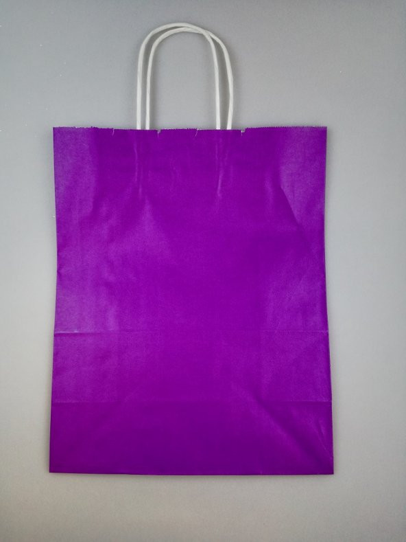 KRAFT KAĞIT ÇANTA MOR 25CM X 30CM - 1 ADET - 2