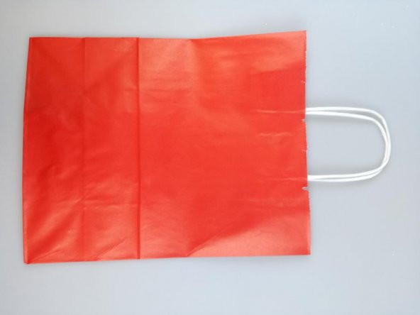 KRAFT KAĞIT ÇANTA KIRMIZI 25CM X 30CM - 1 ADET - 3