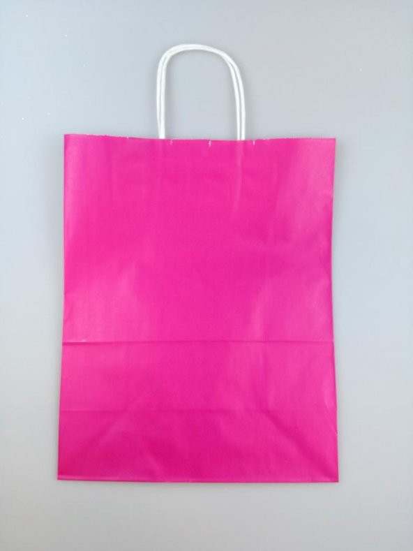 KRAFT KAĞIT ÇANTA FUŞYA 25CM X 30CM - 1 ADET - 3