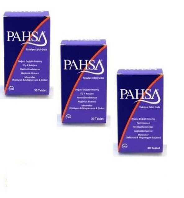 Pahsa Tip II Collagen 30 Tablet 3 Kutu. SKT 05-2020