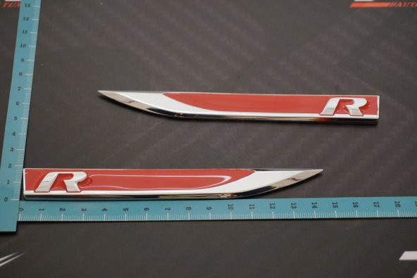 Volkswagen R Logo Çamurluk Yanı Krom Metal Bıçak Logo - 4