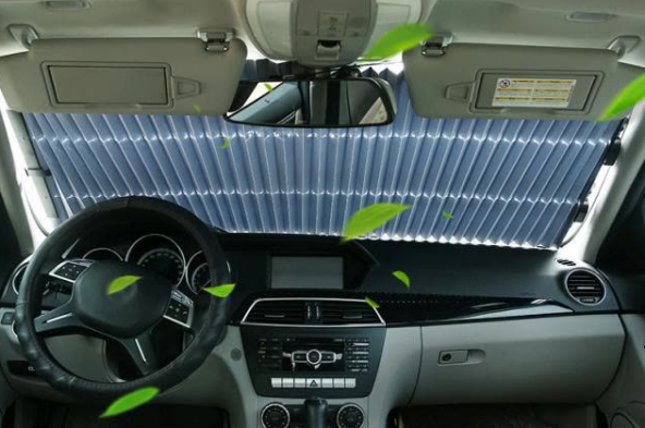 Araba Güneşlik Ön Cam Güneş Koruyucu Yalıtım Paneli Otomatik Geri