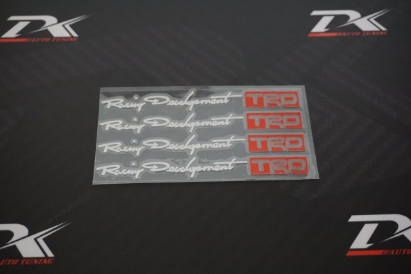 Toyota TRD Racing Development Kapı Kolu Ayna Torpido Sticker - 3