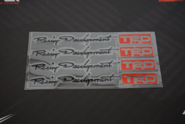 Toyota TRD Racing Development Kapı Kolu Ayna Torpido Sticker - 6
