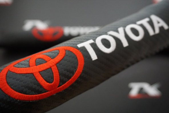 Toyota Logo Karbon Desen Koltuk Arası Fitili 2 Li Set